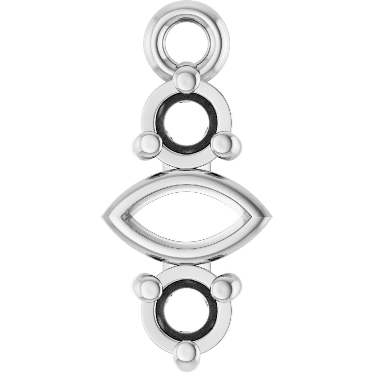 Bezel-Set Bar Dangle