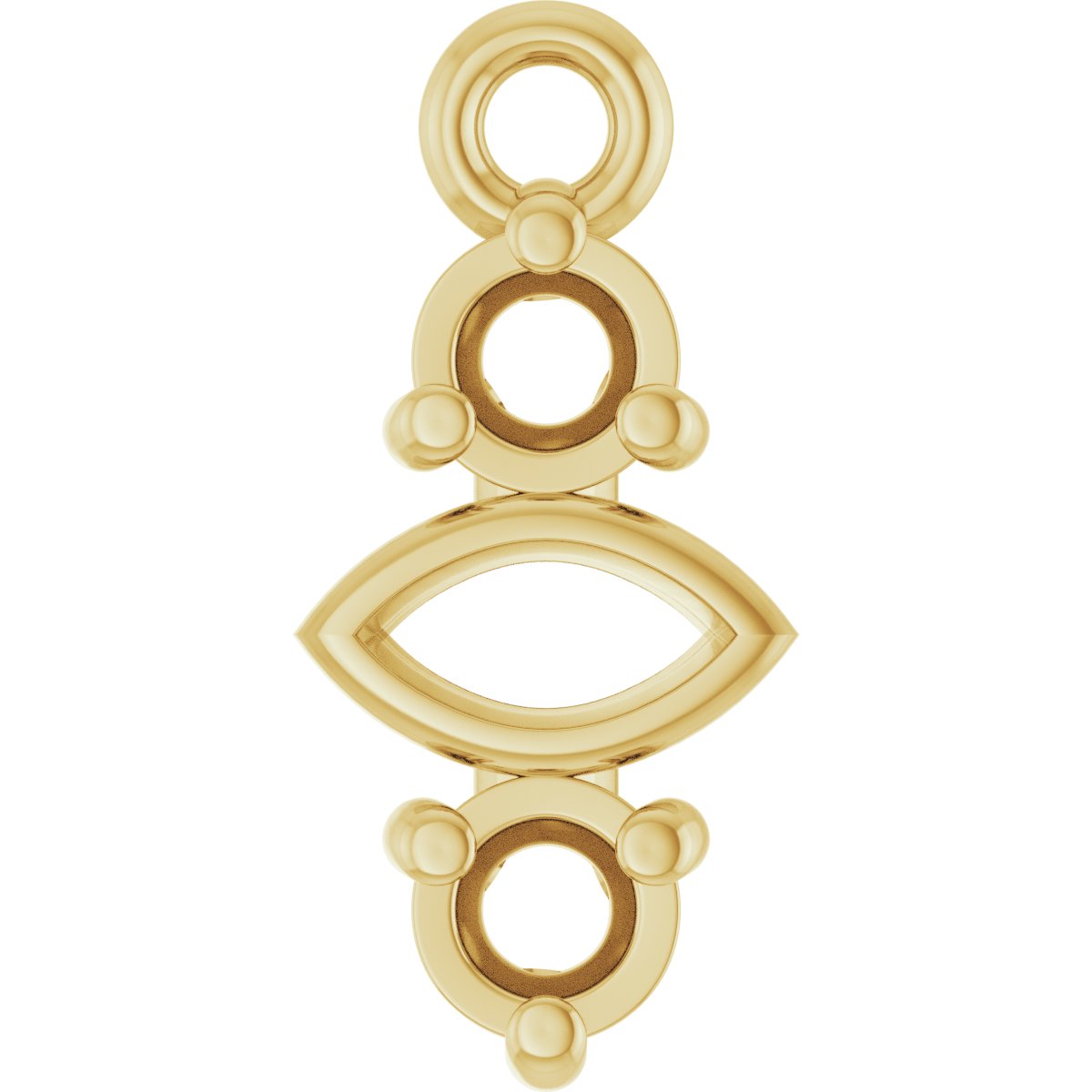 Bezel-Set Bar Dangle