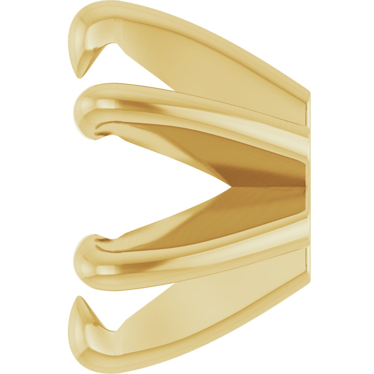 Round 6-Prong Claw Low Earring Setting