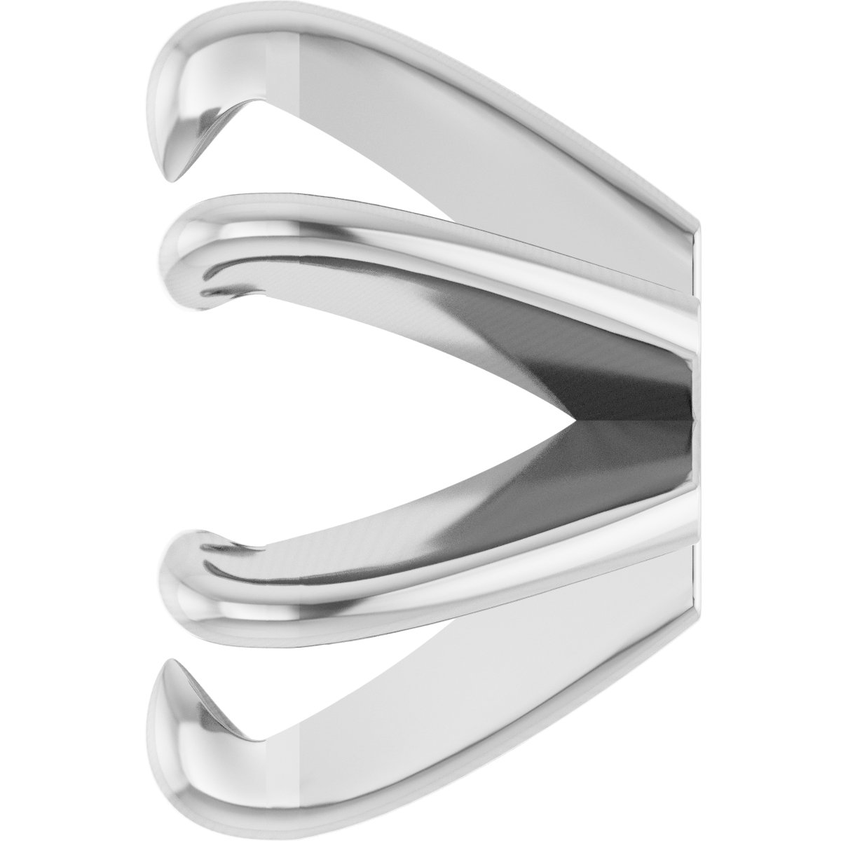 Round 6-Prong Claw Low Earring Setting
