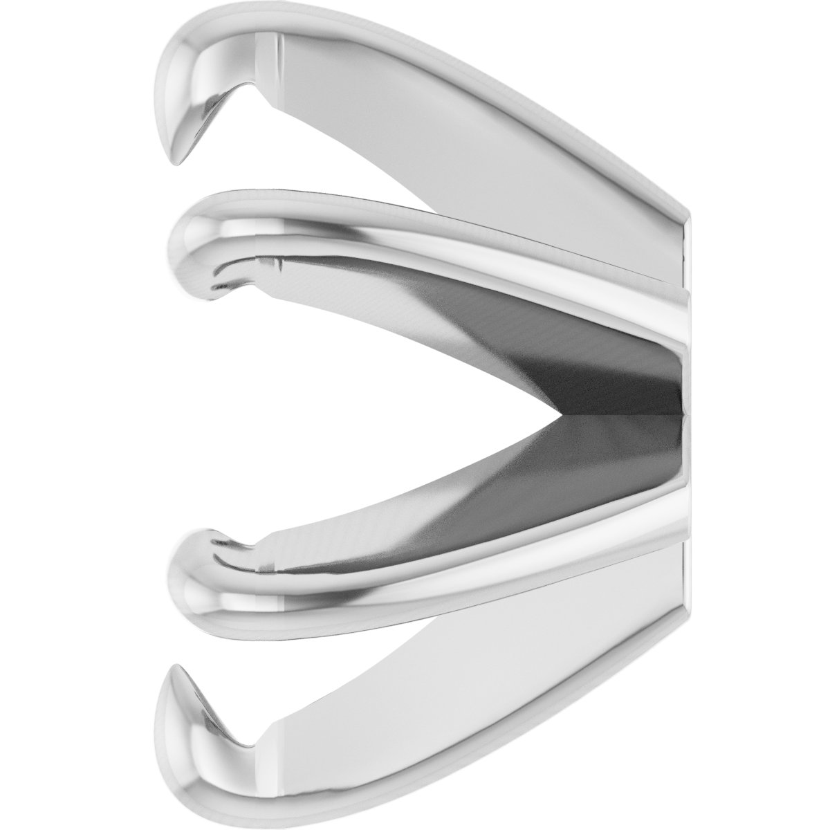 Round 6-Prong Claw Low Earring Setting