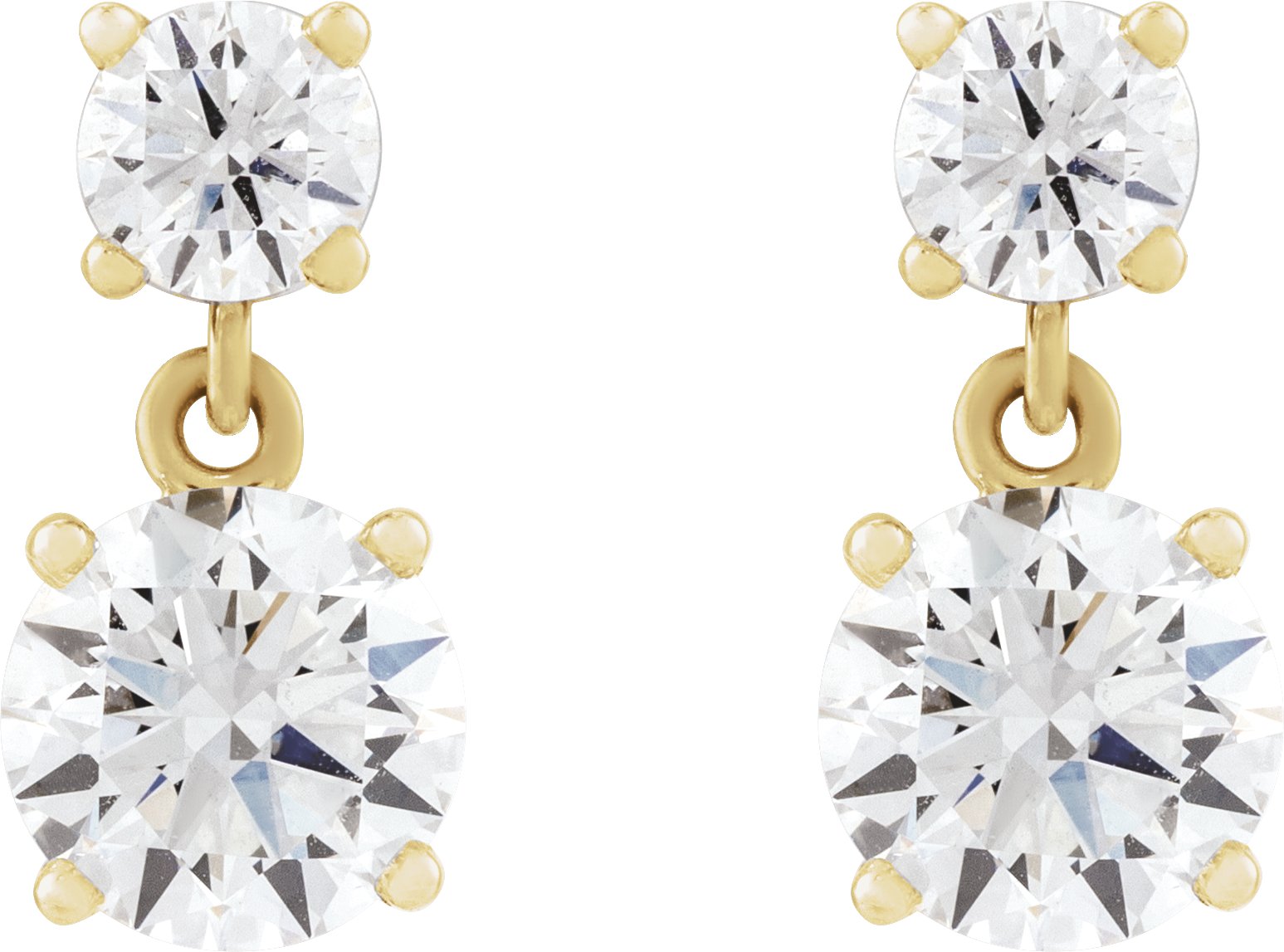 Alternative view of Two-Stone Dangle Earrings