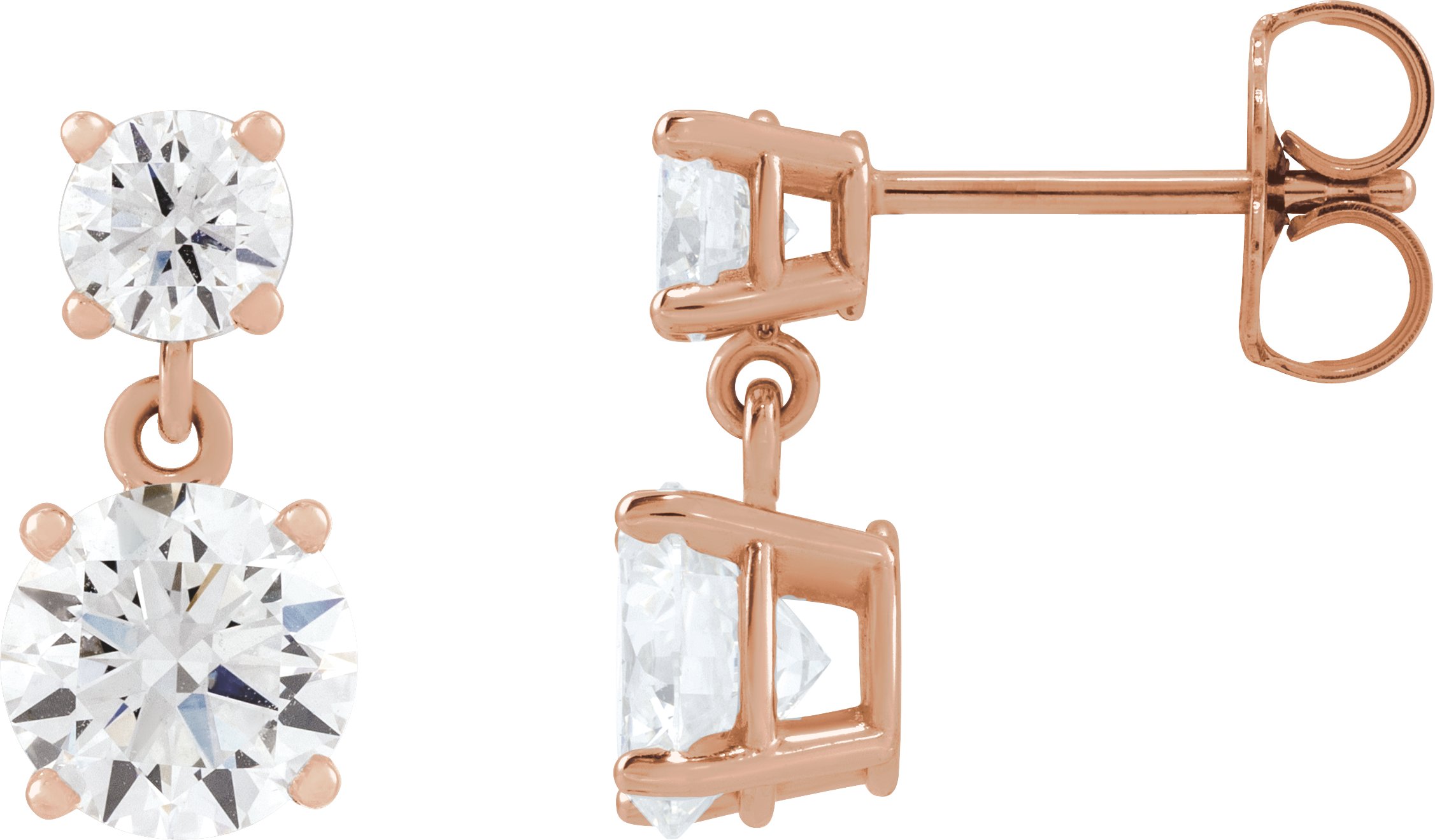 Two-Stone Dangle Earrings