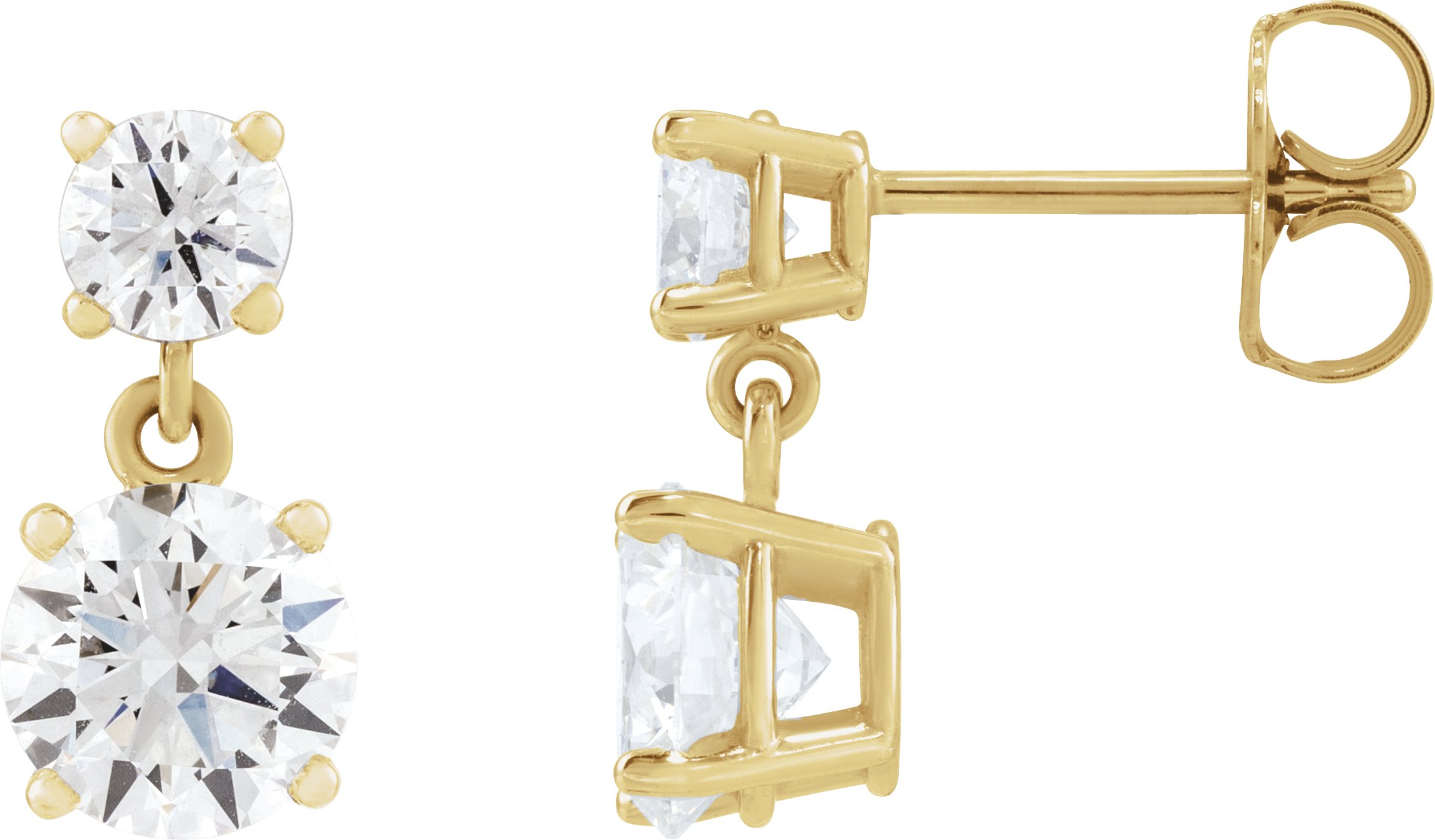 Two-Stone Dangle Earrings