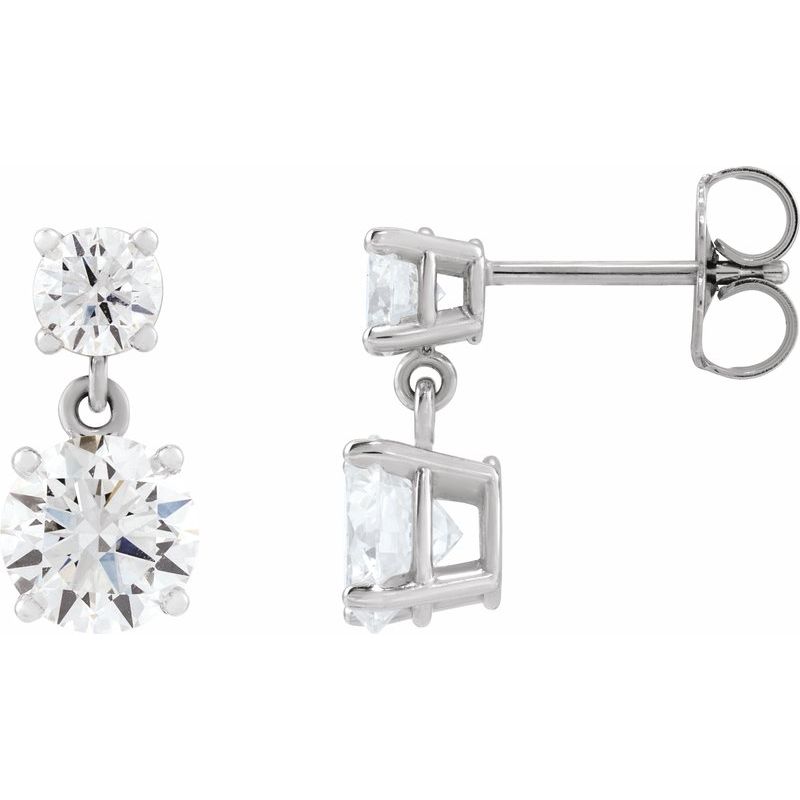 Two-Stone Dangle Earrings
