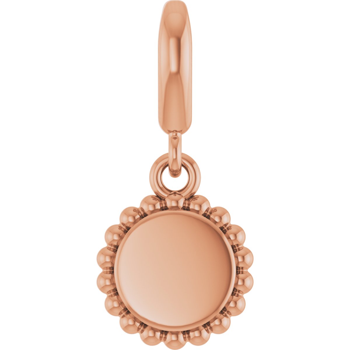 Engravable Beaded Disc Charm/Pendant