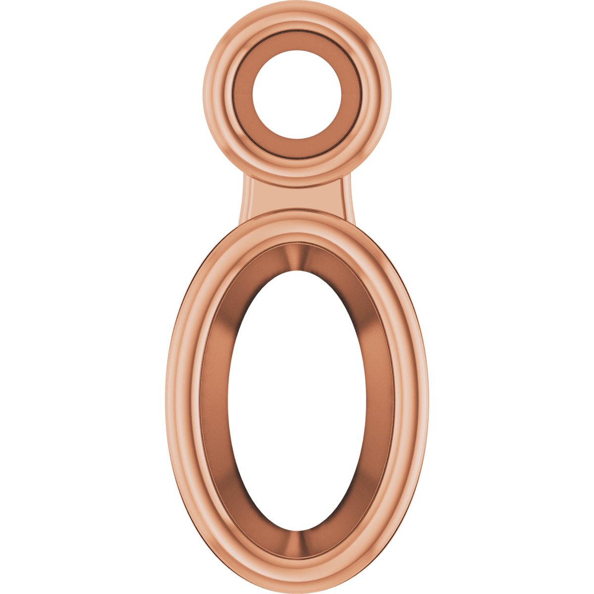 Bezel-Set Oval  Accented Earring Setting