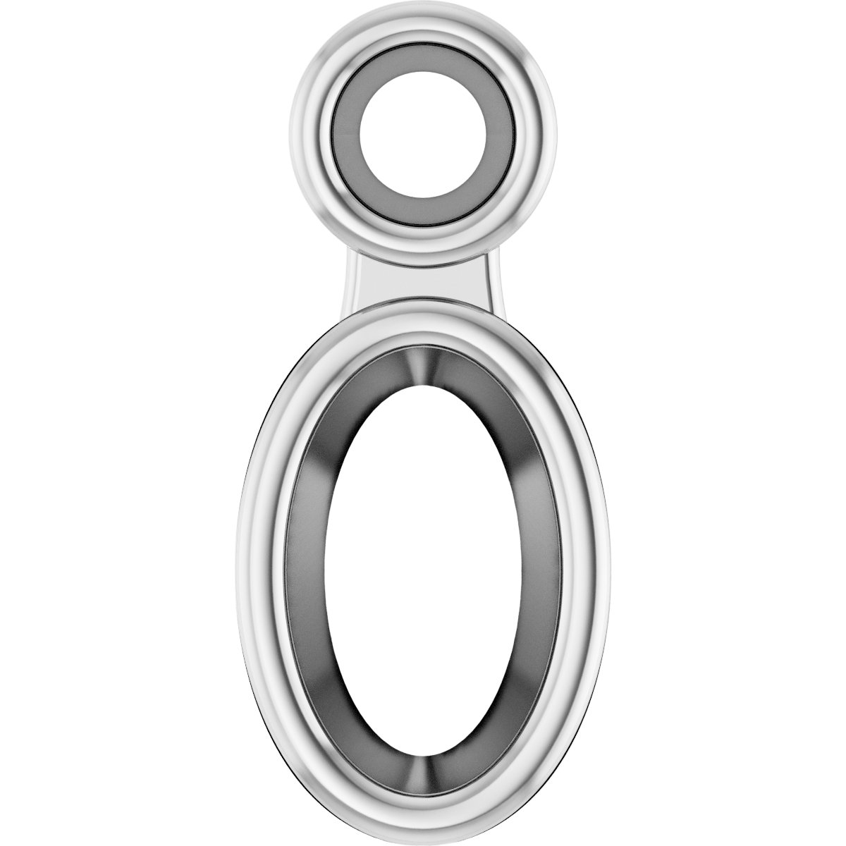 Bezel-Set Oval  Accented Earring Setting