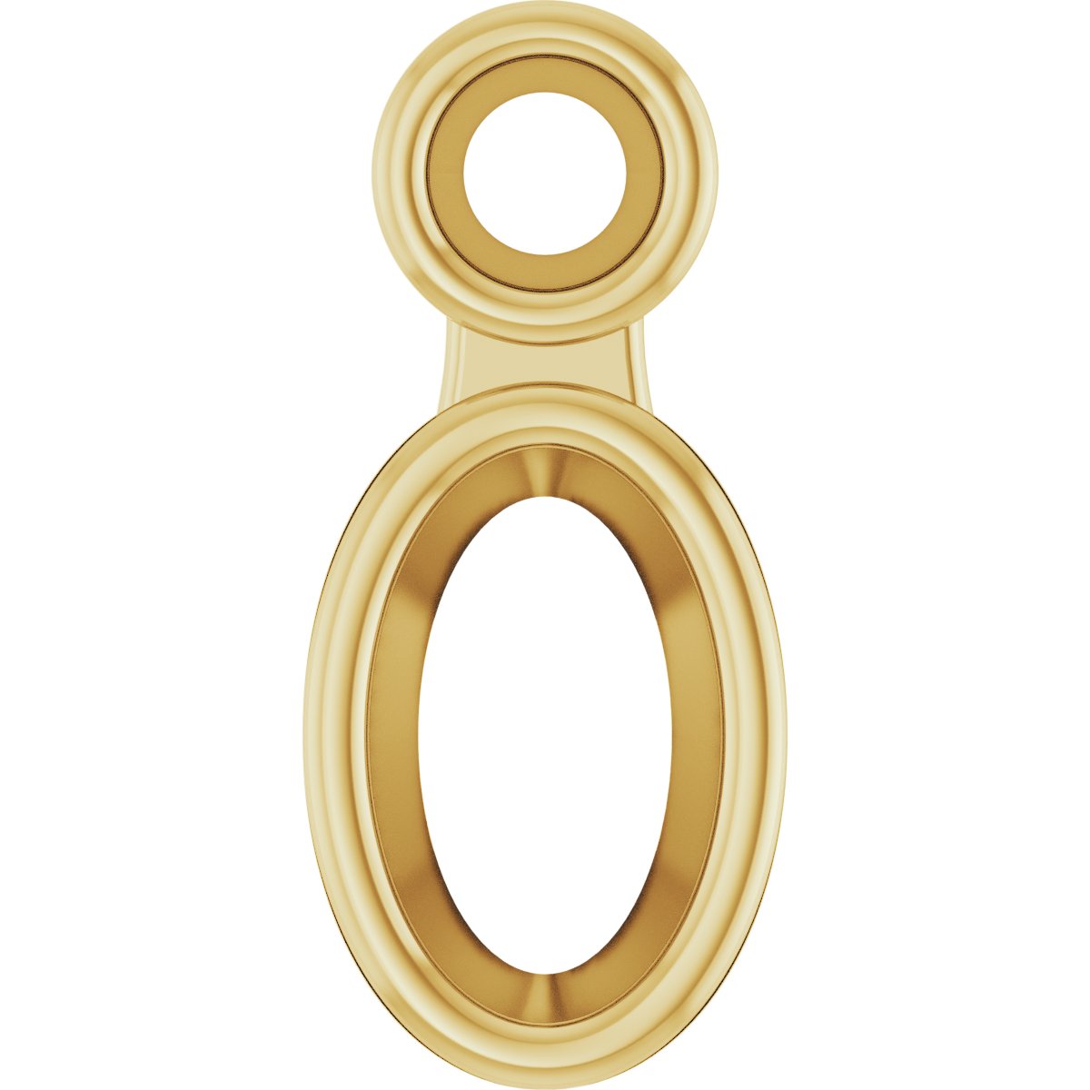 Bezel-Set Oval  Accented Earring Setting
