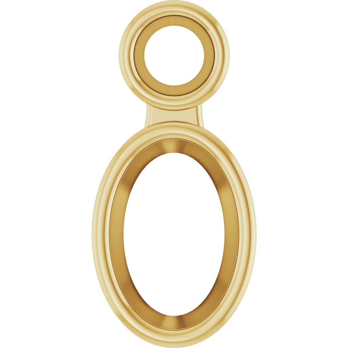 Bezel-Set Oval  Accented Earring Setting