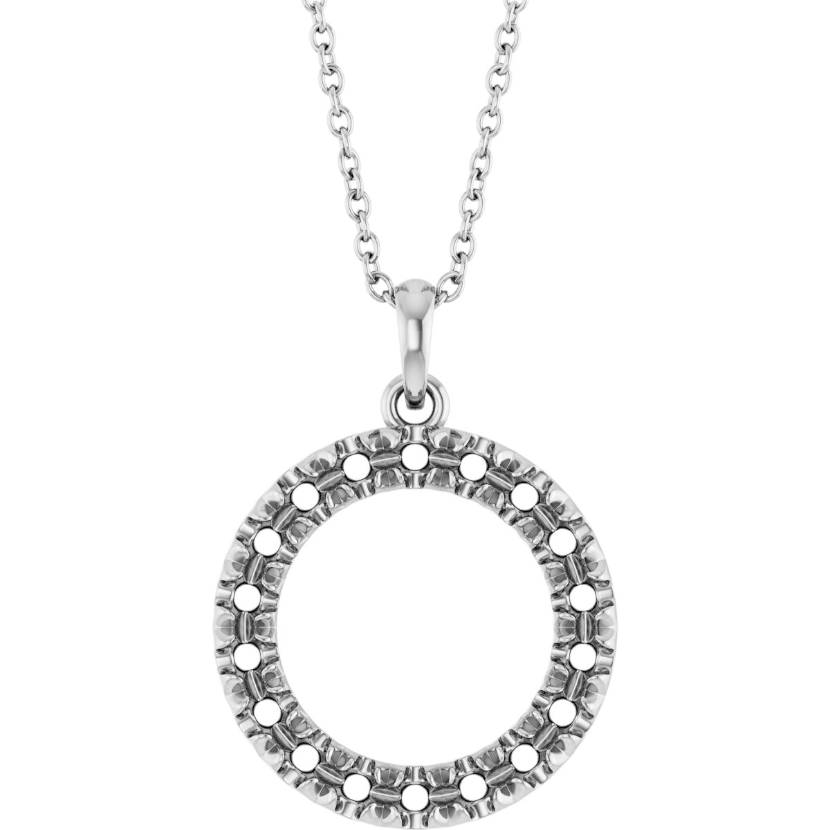 Accented Circle Necklace or Pendant
