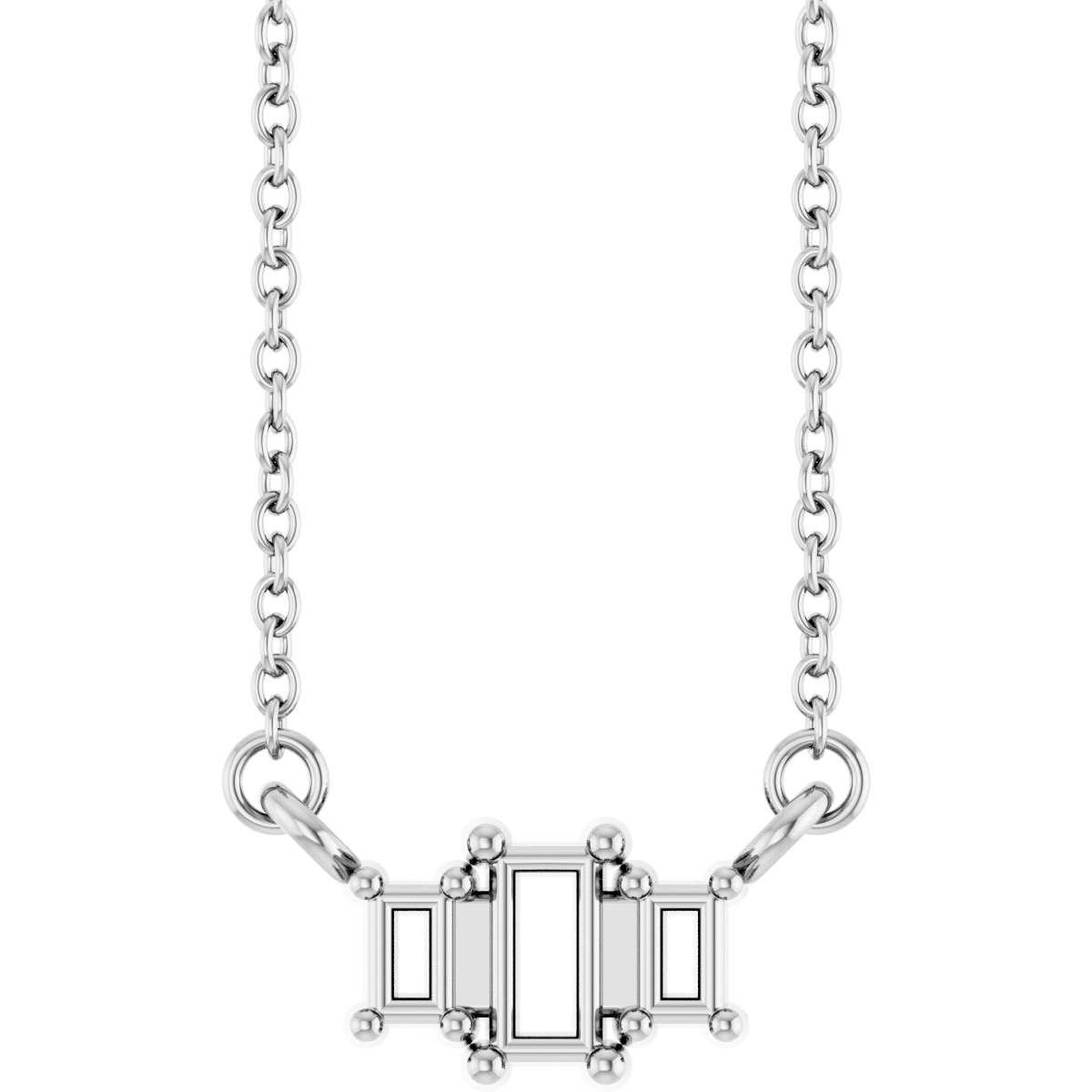 Three-Stone Bar Necklace