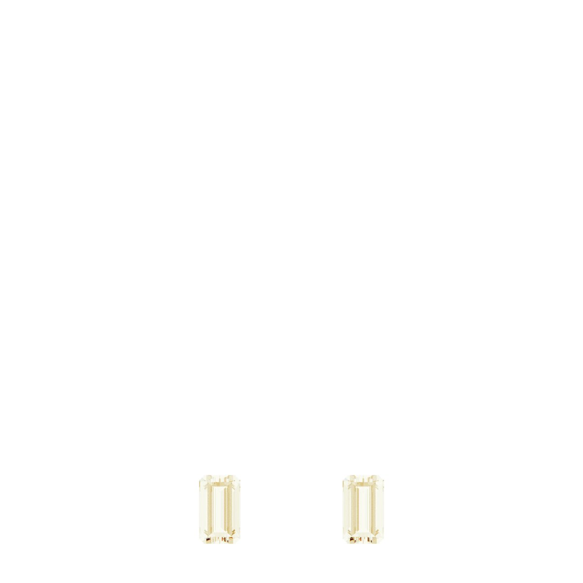 14k Yellow Gold 4x2 Mm Straight Baguette .08 Ctw Lab-grown Diamond Semi-set Three-stone Bar 18" Neck