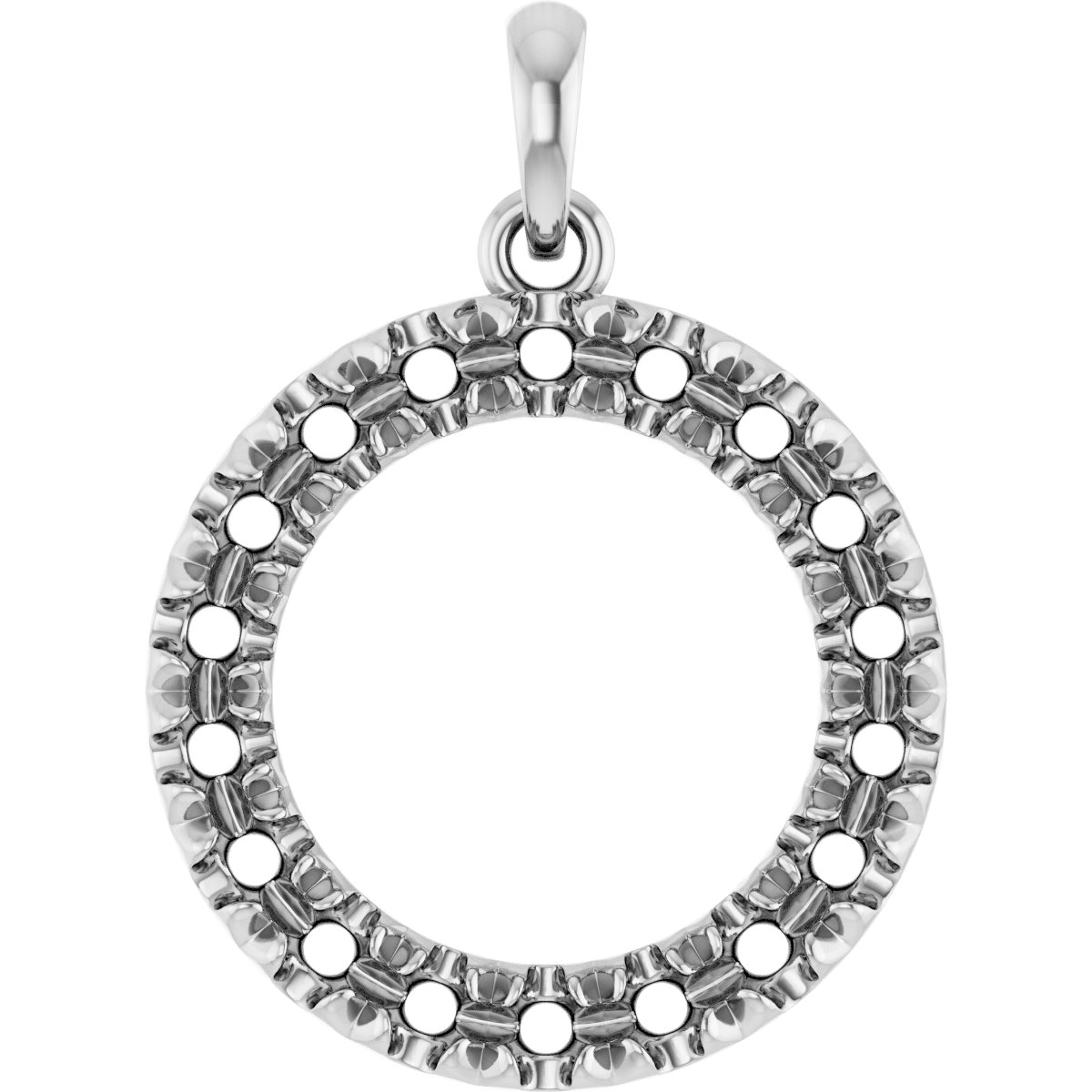 Accented Circle Necklace or Pendant