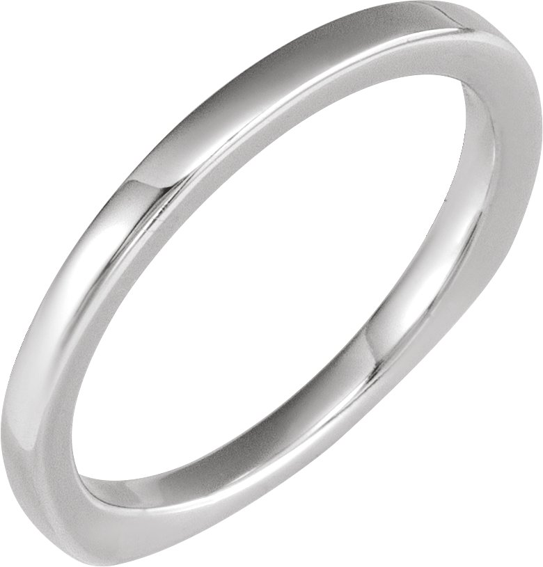 14K White Gold Band 