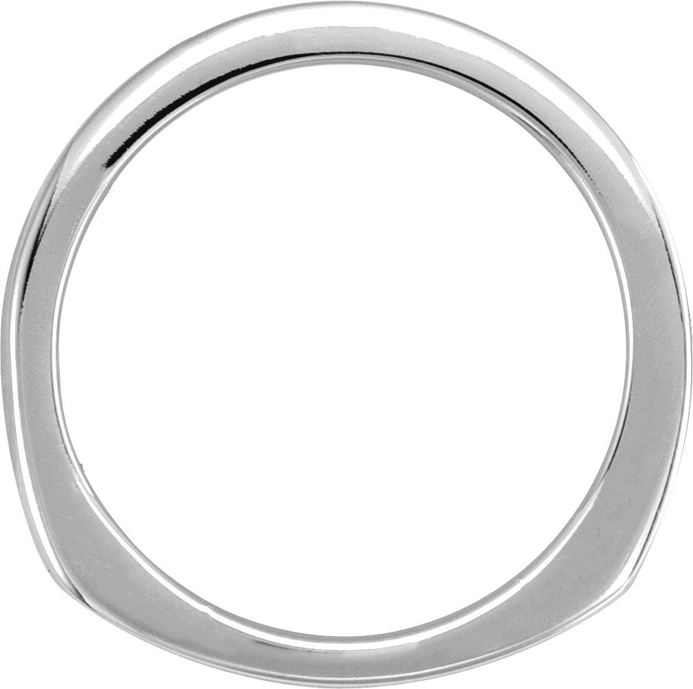 14K White Gold Band 