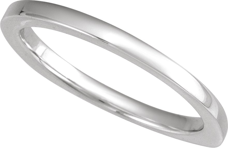 14K White Gold Band 