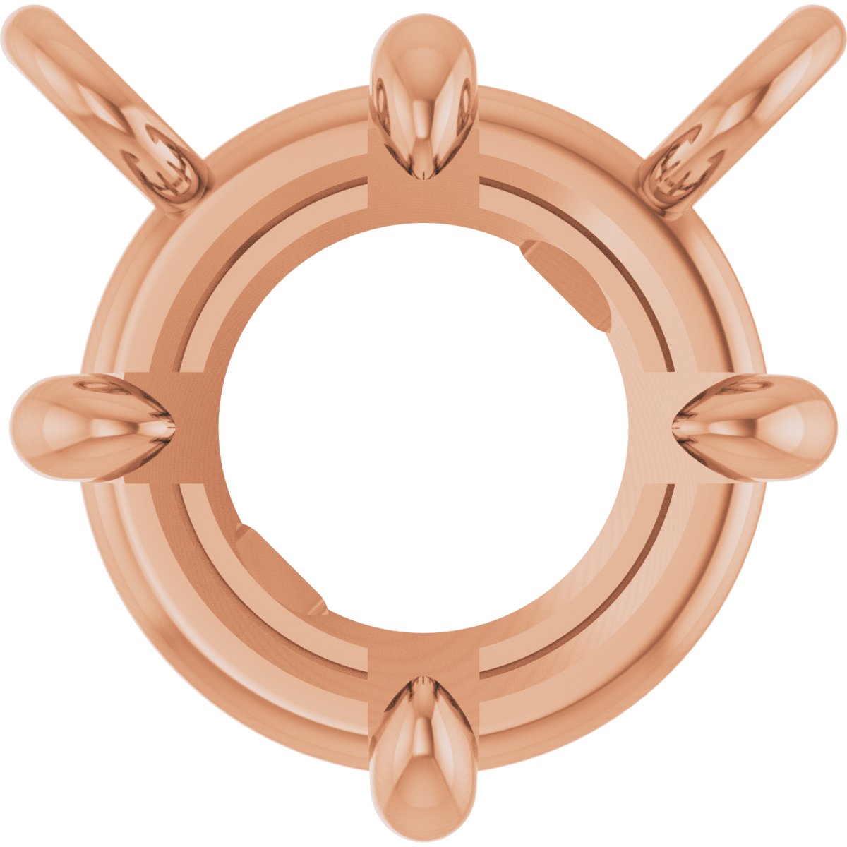 Round 4-Prong Solitaire Necklace Center