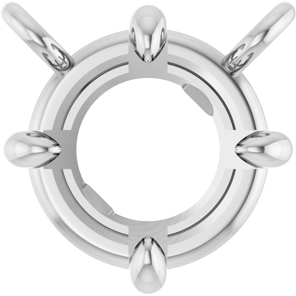 Round 4-Prong Solitaire Necklace Center