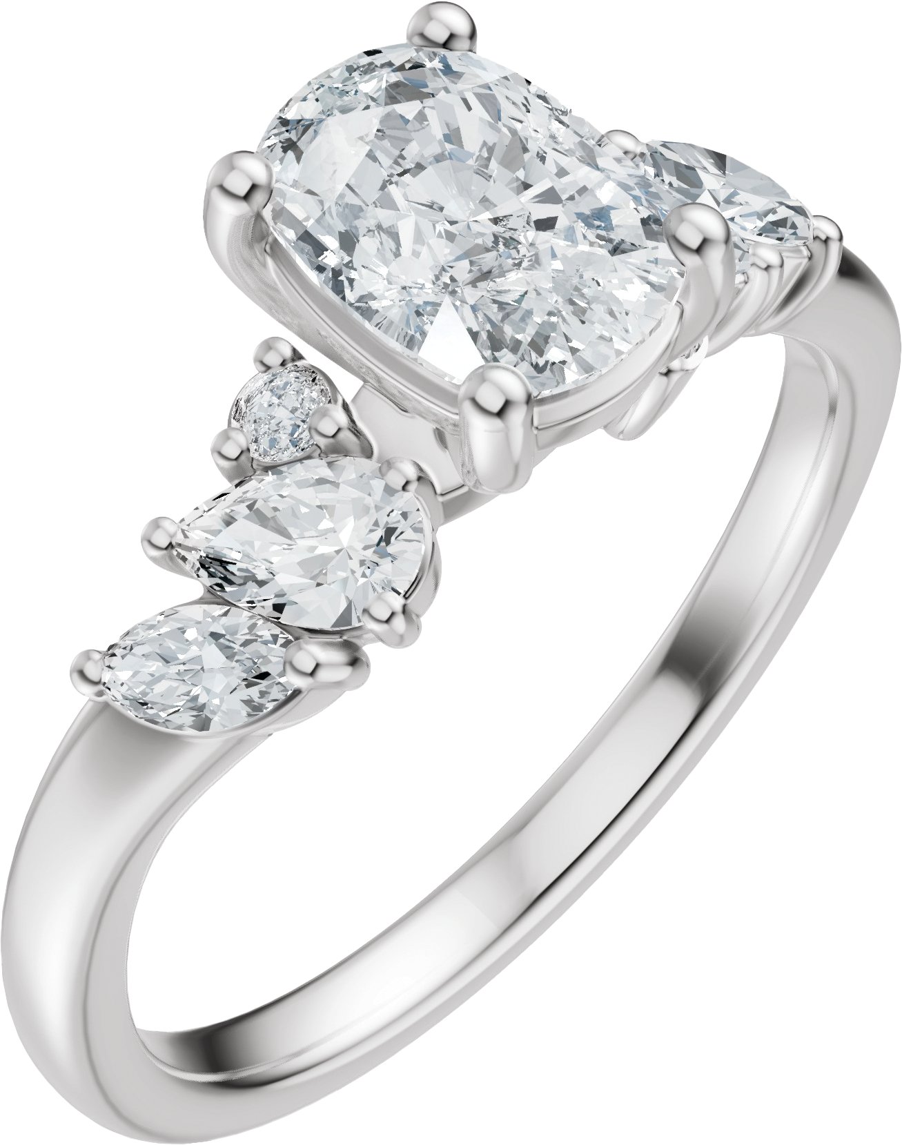 Accented Engagement Ring or Band