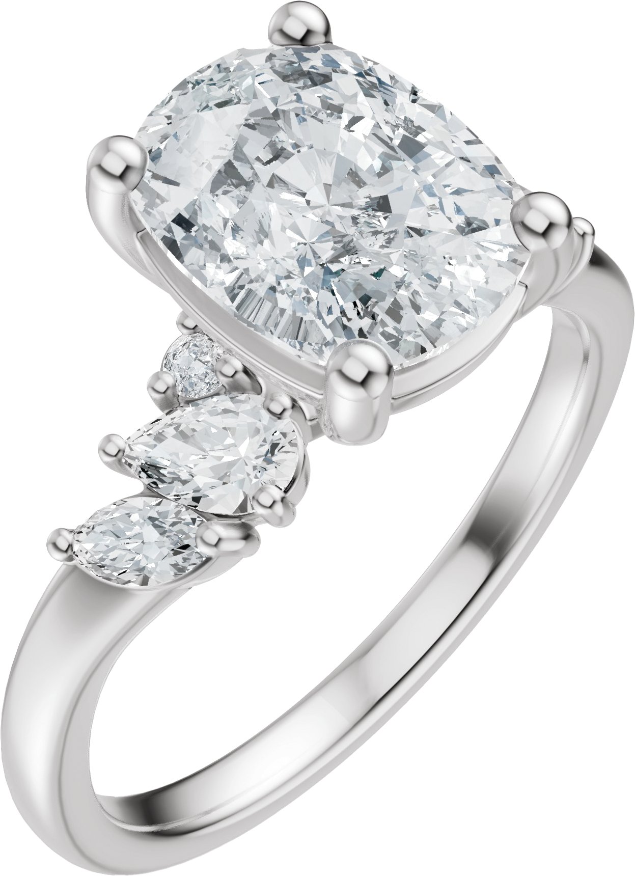 Accented Engagement Ring or Band