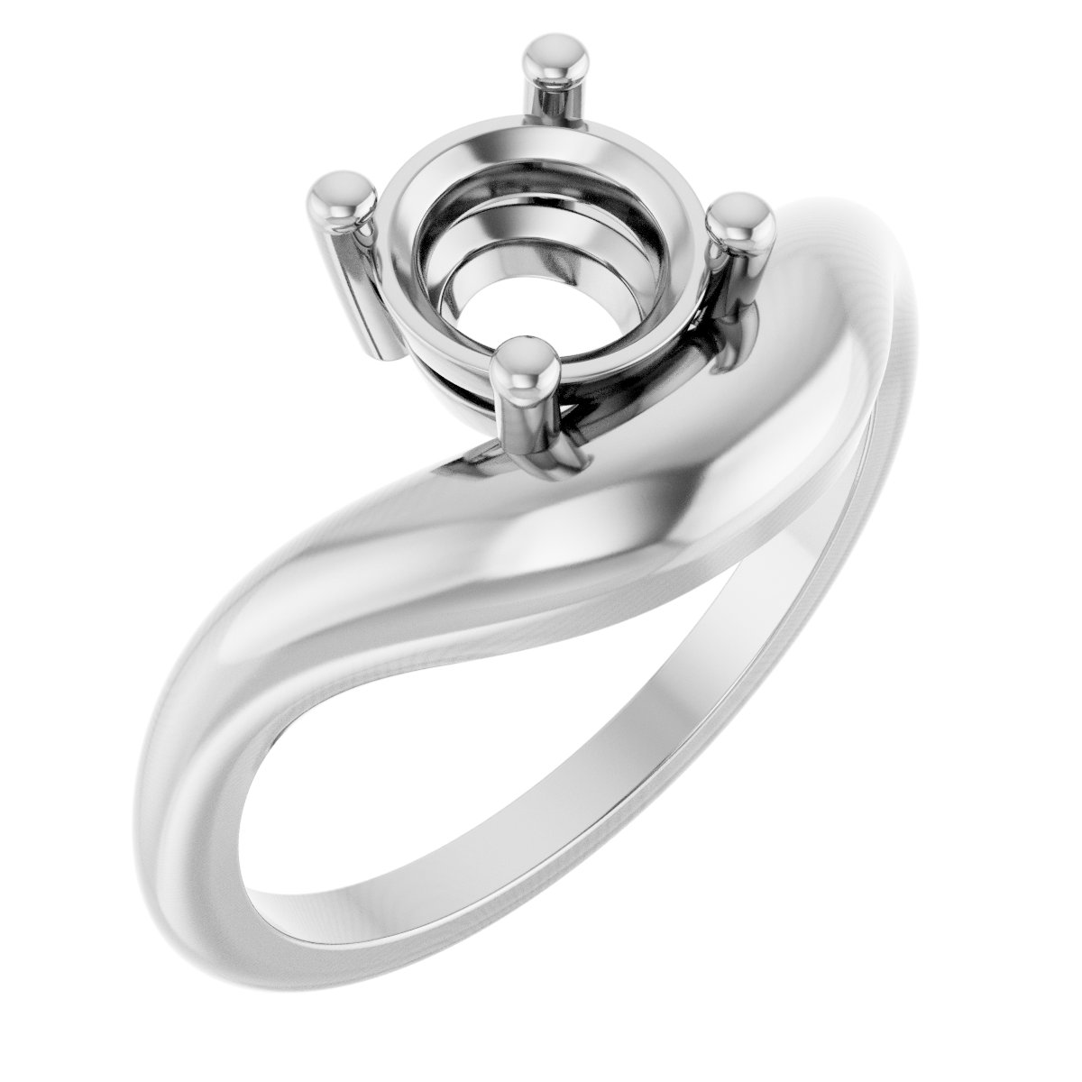 Freeform Solitaire Ring