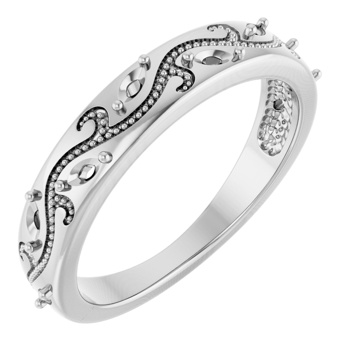 Seven-Stone Sculptural Anniversary Band
