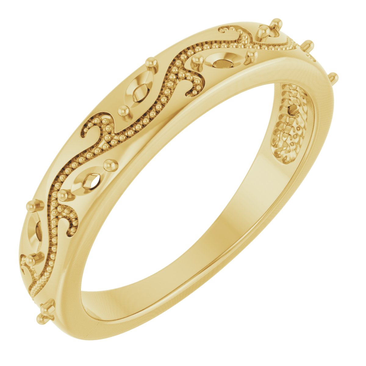 Seven-Stone Sculptural Anniversary Band