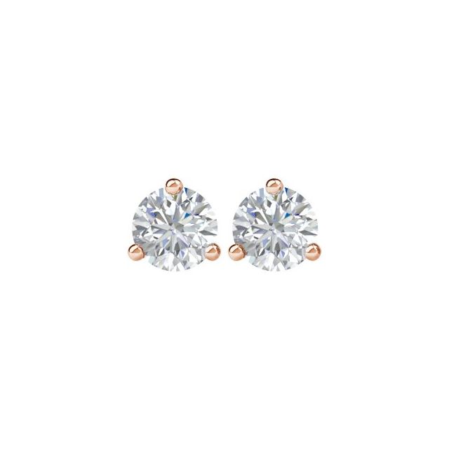 14K Rose 2 CTW Natural Diamond Stud Earrings