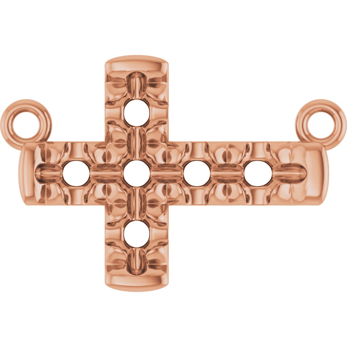 Accented Sideways Cross Necklace Center