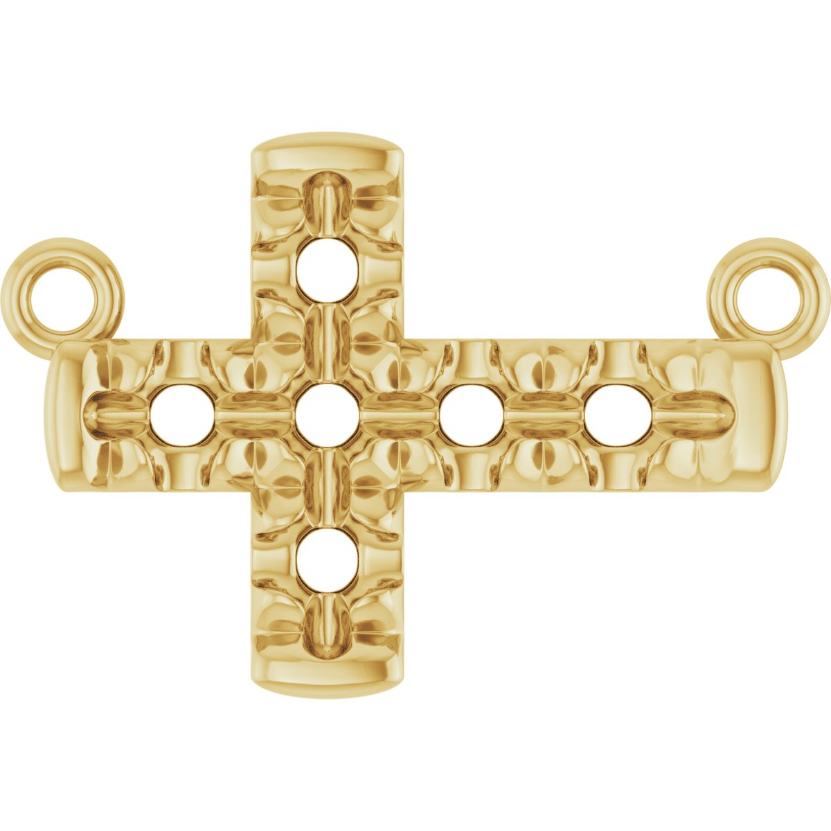 Accented Sideways Cross Necklace Center