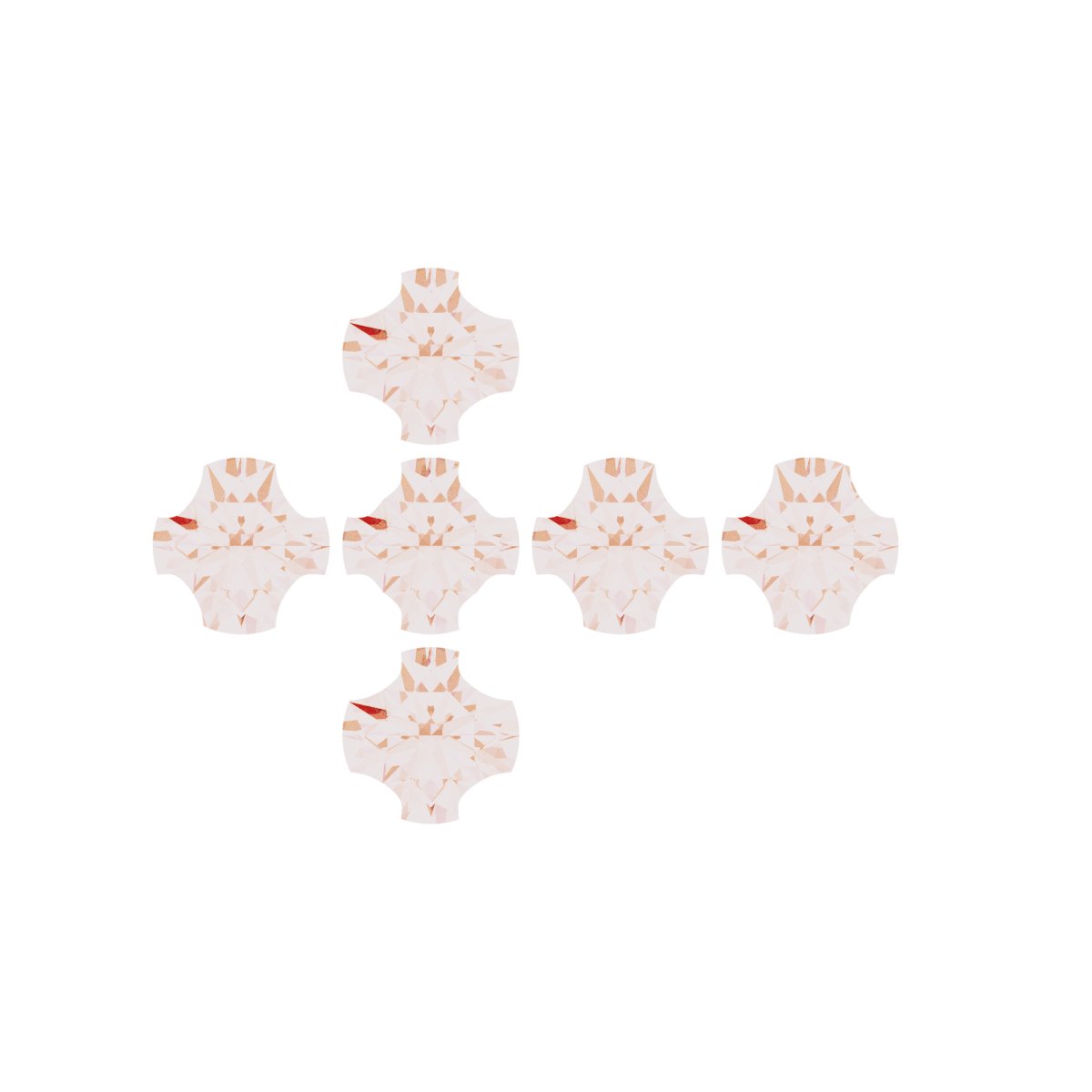 Accented Sideways Cross Necklace Center