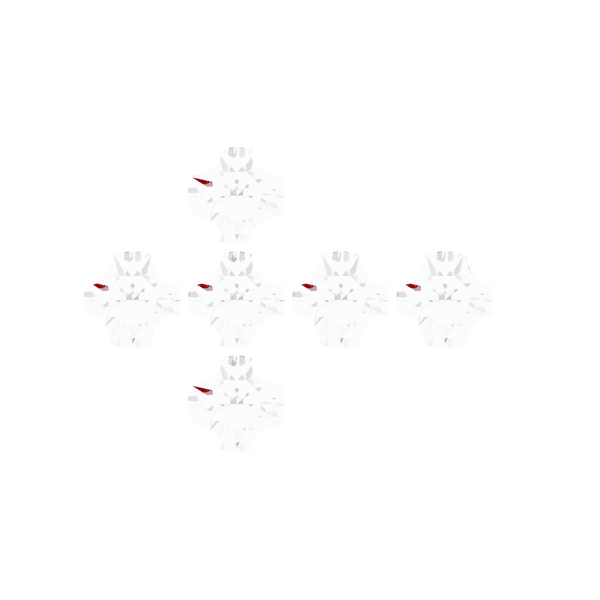 Accented Sideways Cross Necklace Center