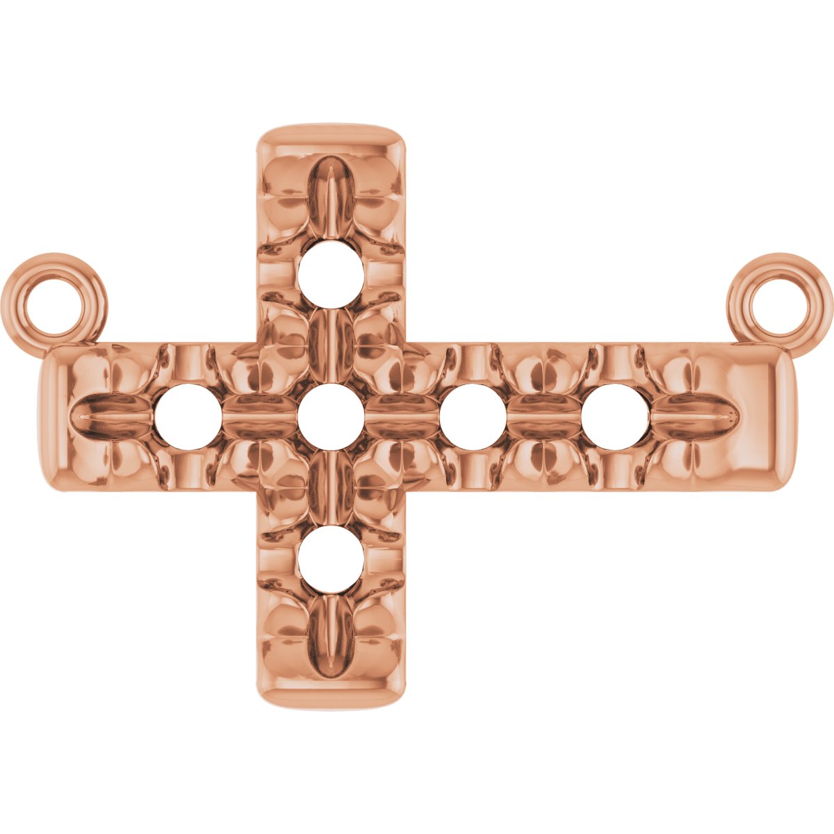 Accented Sideways Cross Necklace Center