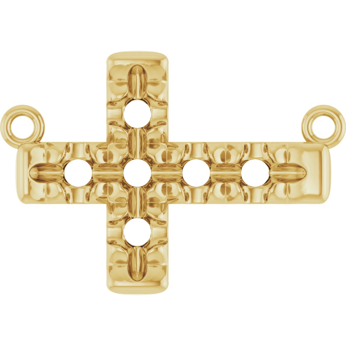 Accented Sideways Cross Necklace Center