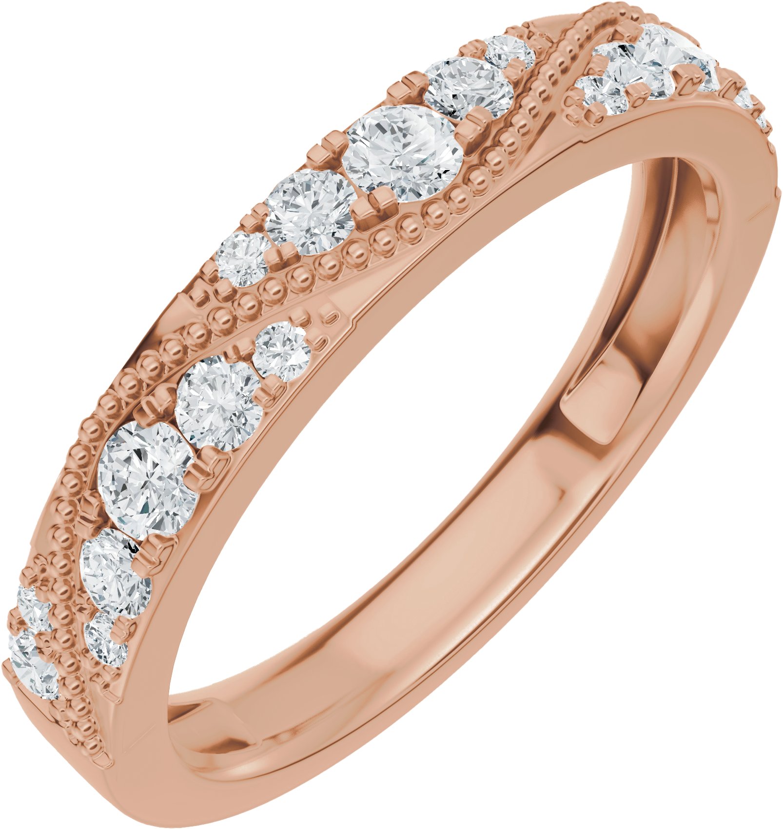 3/8 CTW Lab-Grown Diamond Anniversary Band – 14K Rose Gold