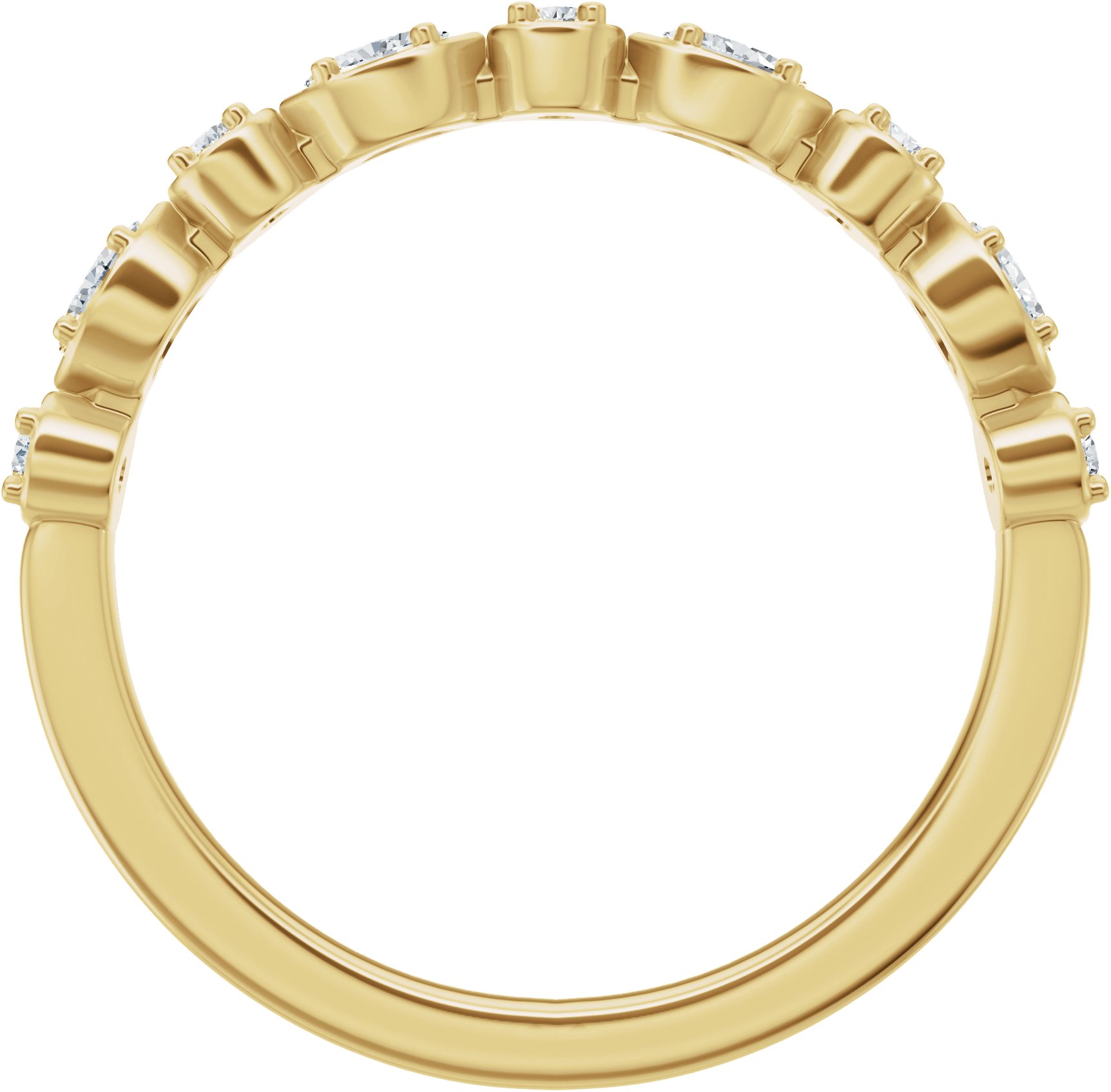 Alternative view of 1/4 CTW Natural Diamond Anniversary Band – 14K Yellow Gold