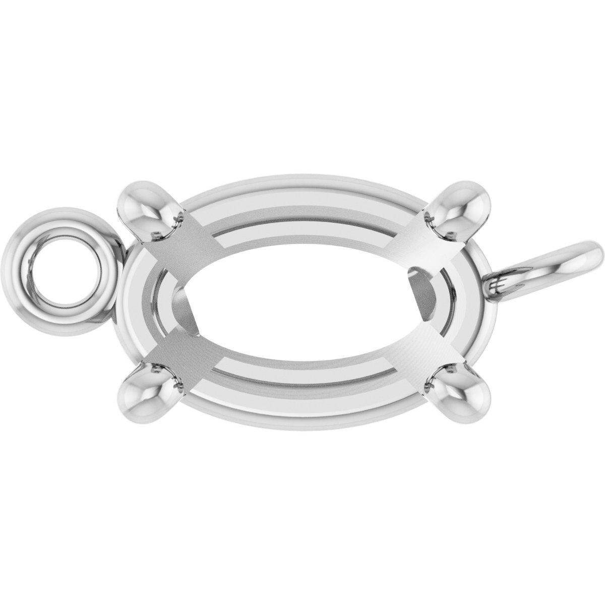 Oval 4-Prong Basket Link