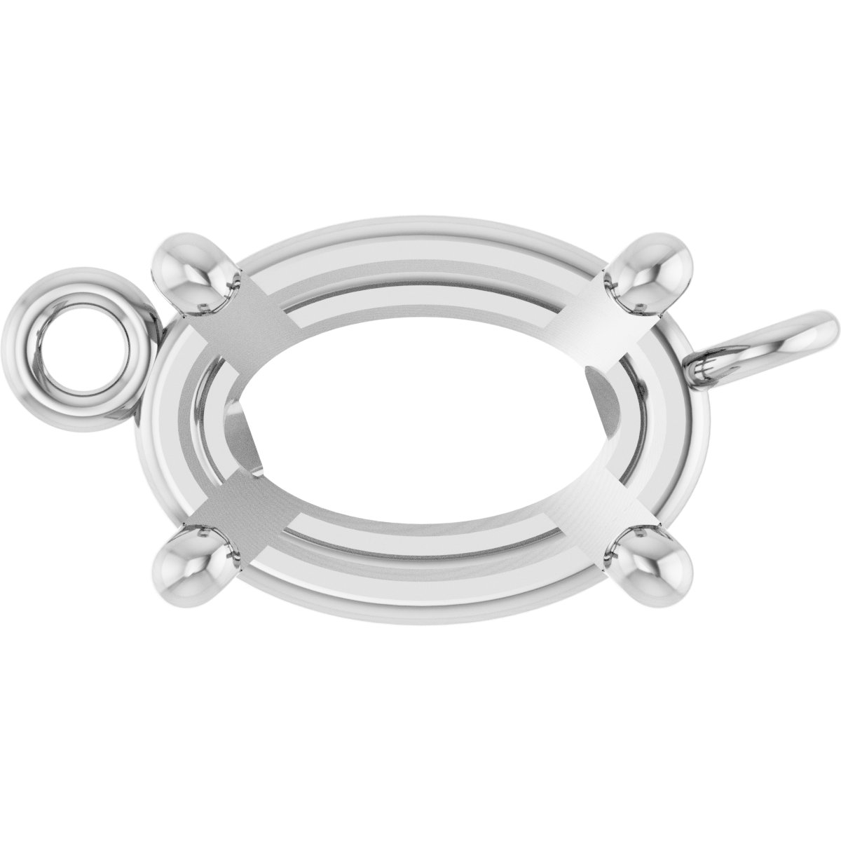 Oval 4-Prong Basket Link