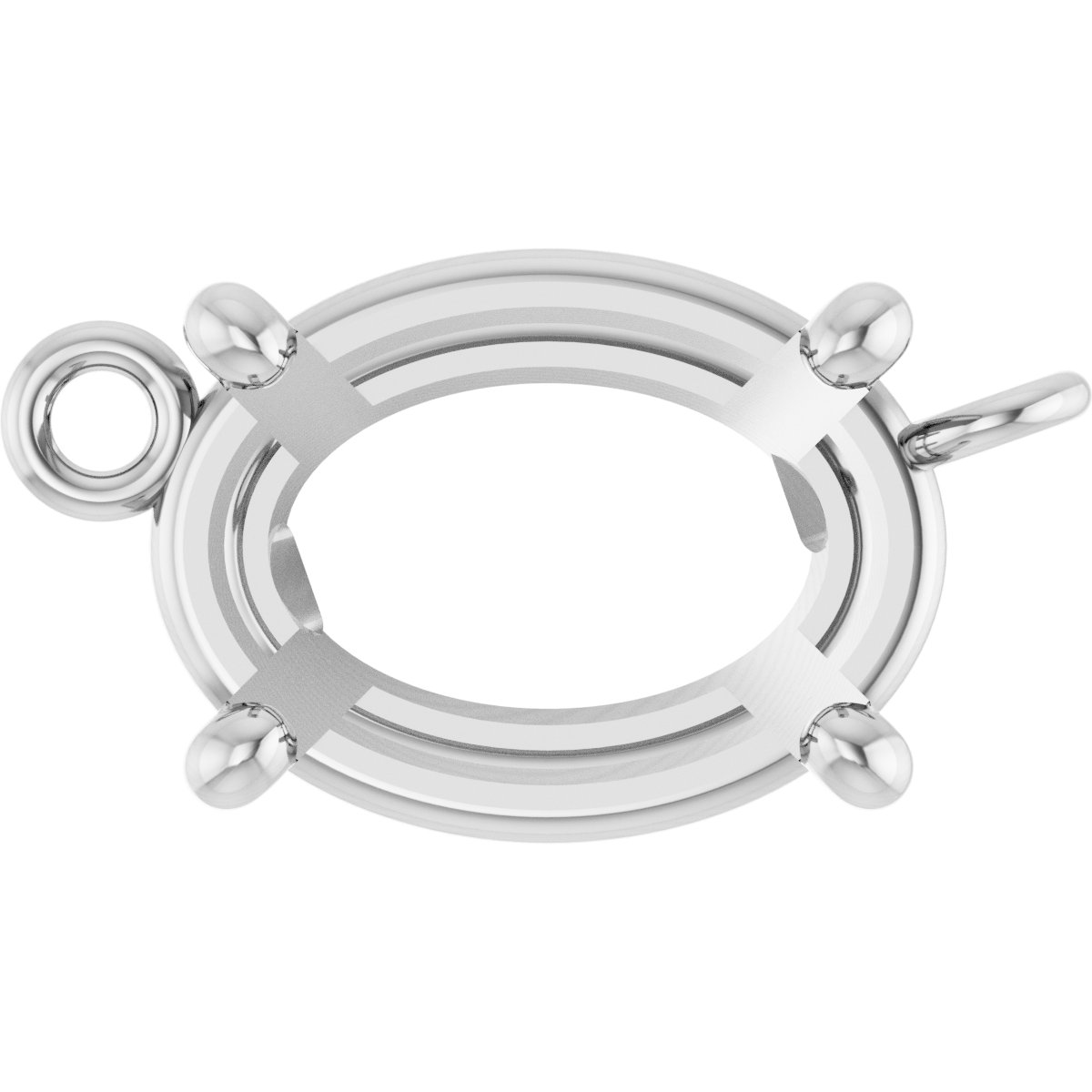 Oval 4-Prong Basket Link