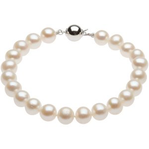 Sterling Silver 8 9 mm Freshwater Cultured Pearl 7.75 inch Bracelet Ref. 2786120