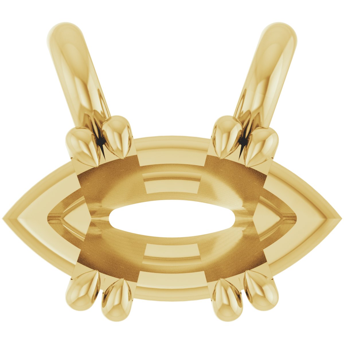 Double-Claw Solitaire Necklace Center