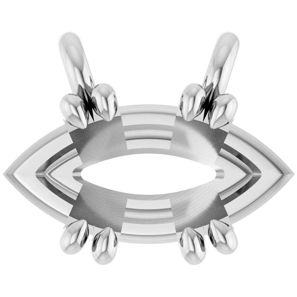 Double-Claw Solitaire Necklace Center
