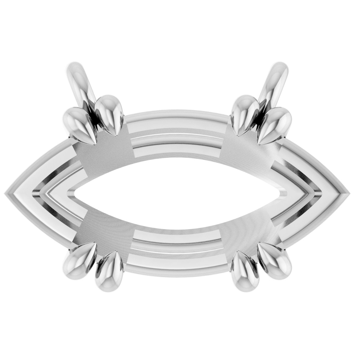 Double-Claw Solitaire Necklace Center