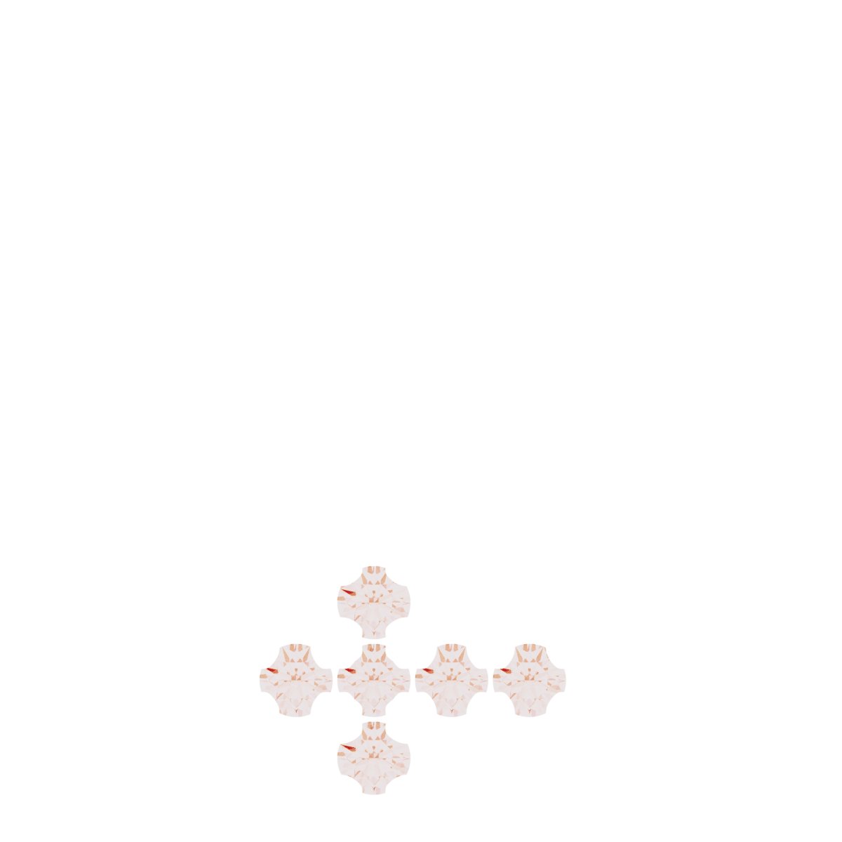 Accented Sideways Cross Necklace