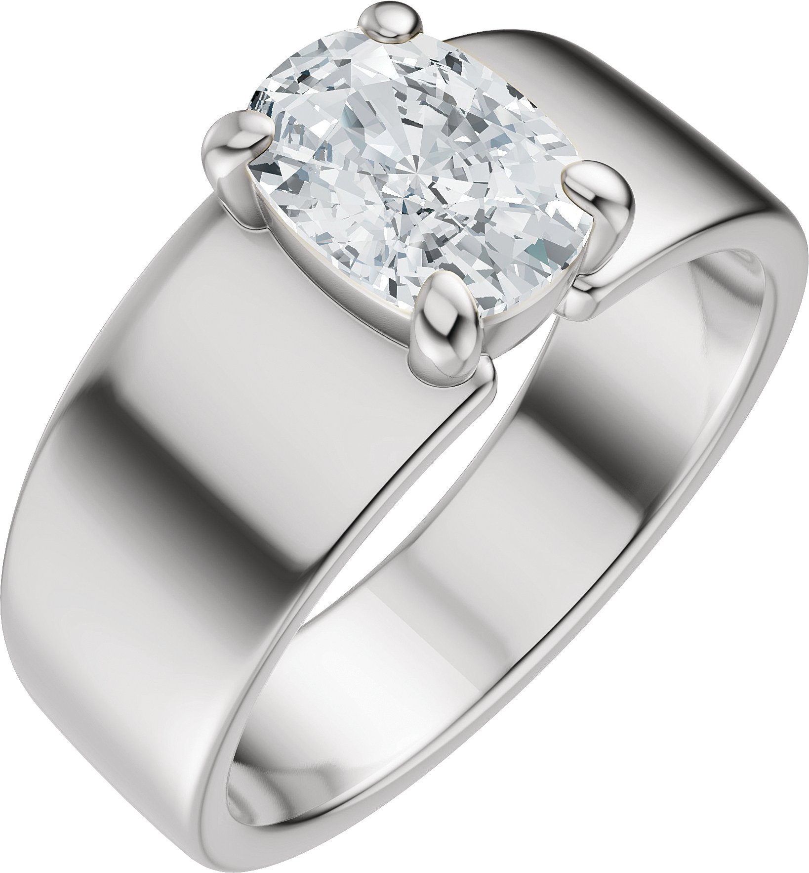 Solitaire Engagement Ring or Band
