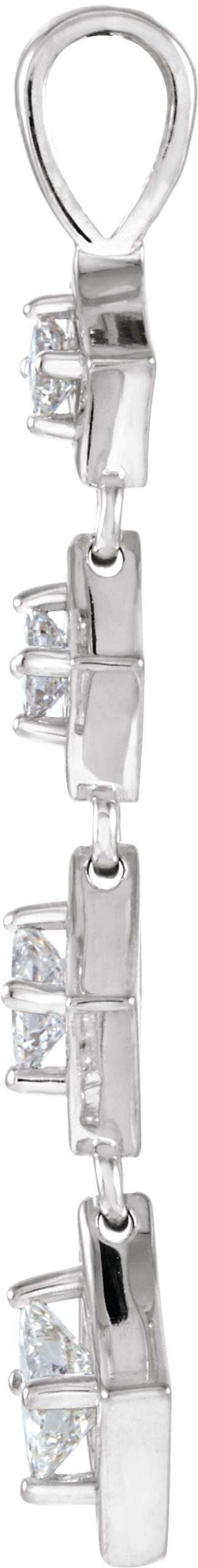 1/2 CTW Natural Diamond Journey Graduated Pendant view 2