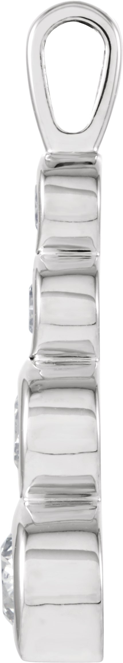 1/2 CTW Natural Diamond Journey Graduated Pendant view 2