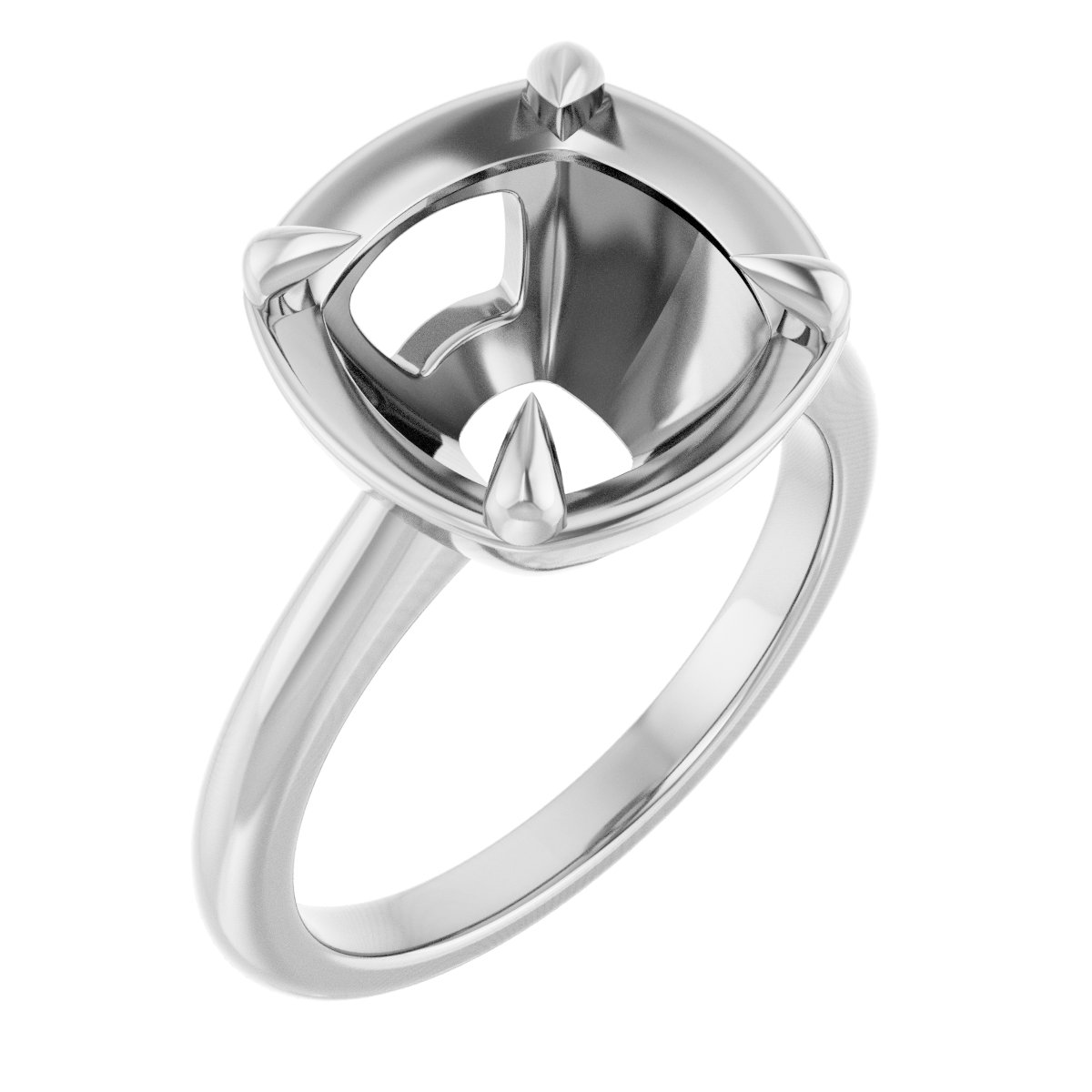 Claw-Prong Solitaire Bezel-Style Engagement Ring