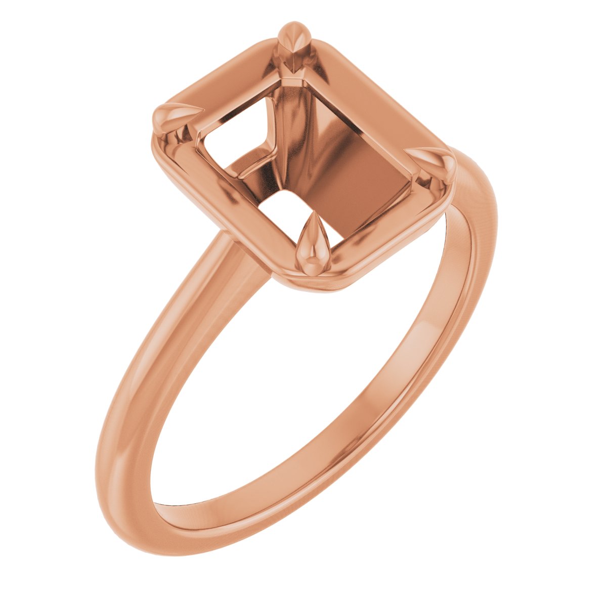 Claw-Prong Solitaire Bezel-Style Engagement Ring